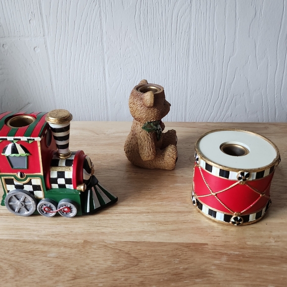 Mackenzie-Childs Toyland Candle Holders - Set of 3 - Picture 9 of 11